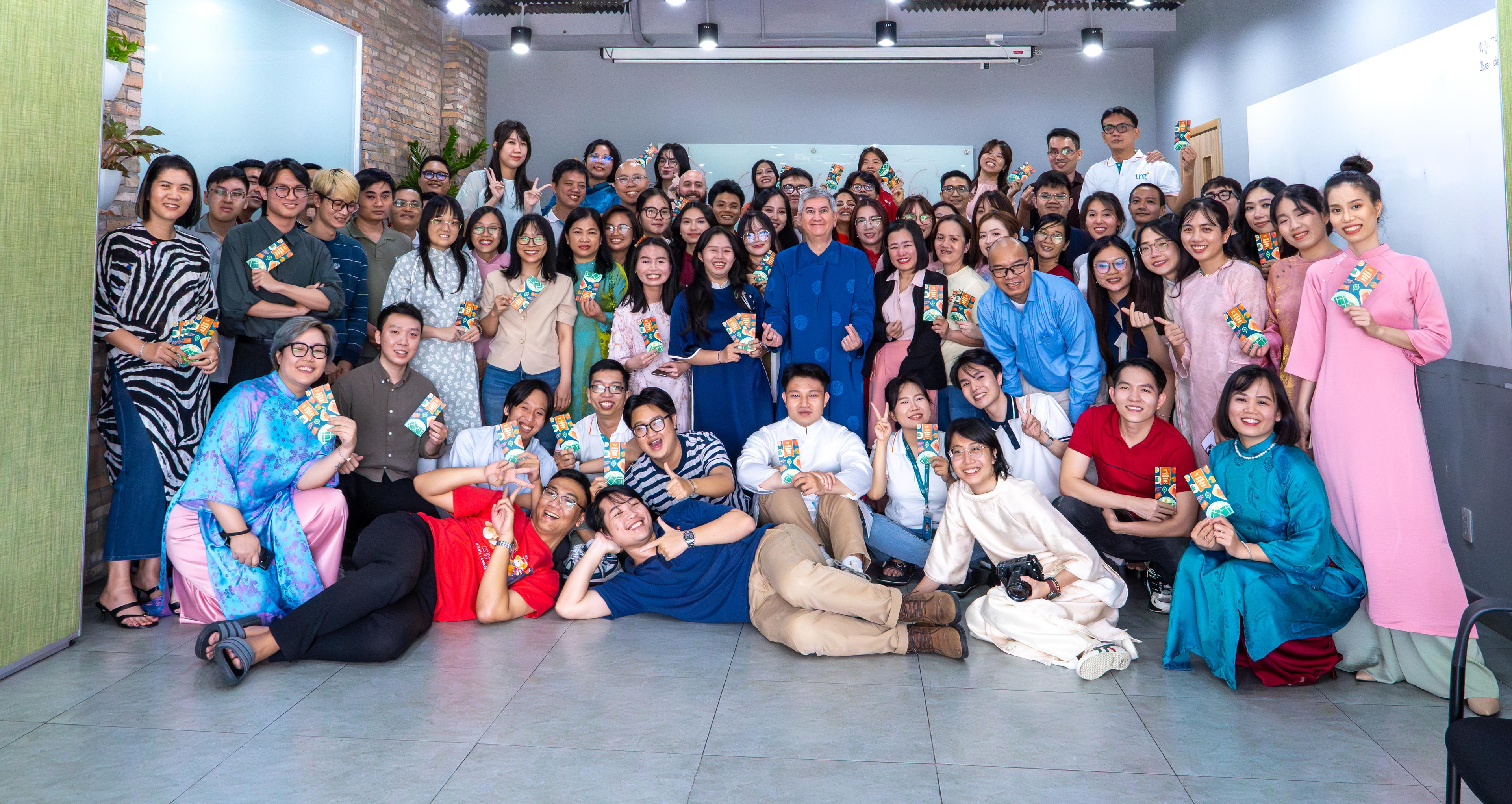 The TRG International team together at a company gathering
